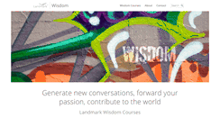 Desktop Screenshot of landmarkwisdomcourses.com