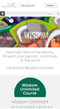 Mobile Screenshot of landmarkwisdomcourses.com